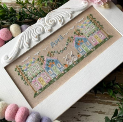 April Mini Village by Country Cottage Needleworks