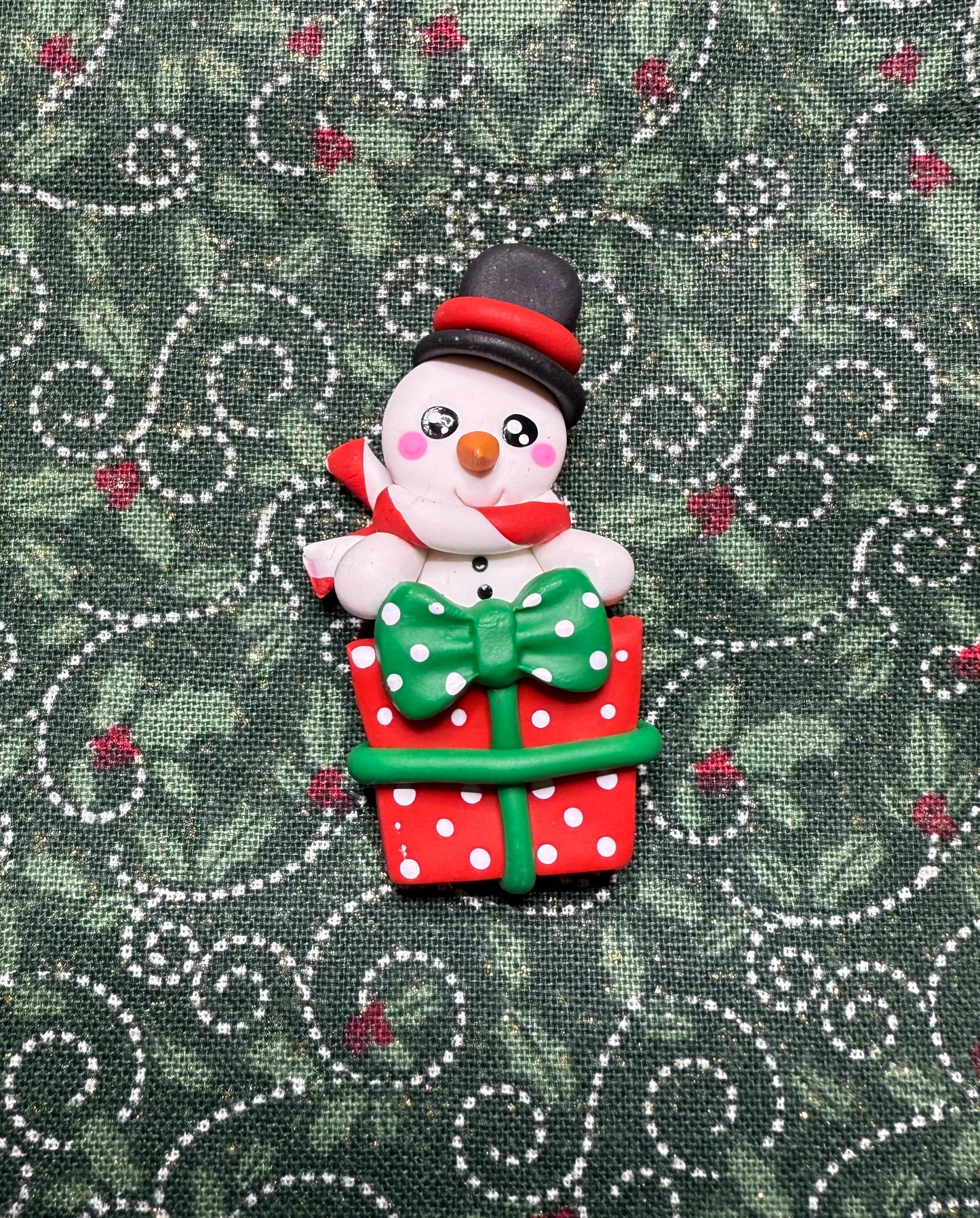Snowman with Gift Needleminder
