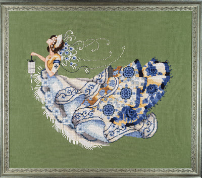 Nightingale by Mirabilia (with Embellishment Pack, Kreinik, and Caron Waterlilies)