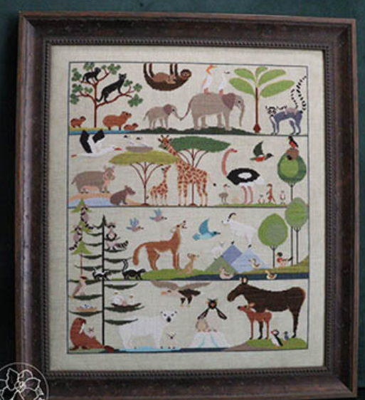 Baby Animals by Blue Flower