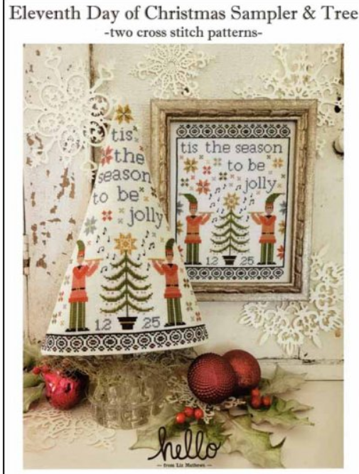 Eleventh Day of Christmas Sampler & Tree by Hello from Liz Mathews