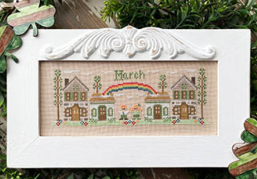 March Mini Village by Country Cottage Needleworks