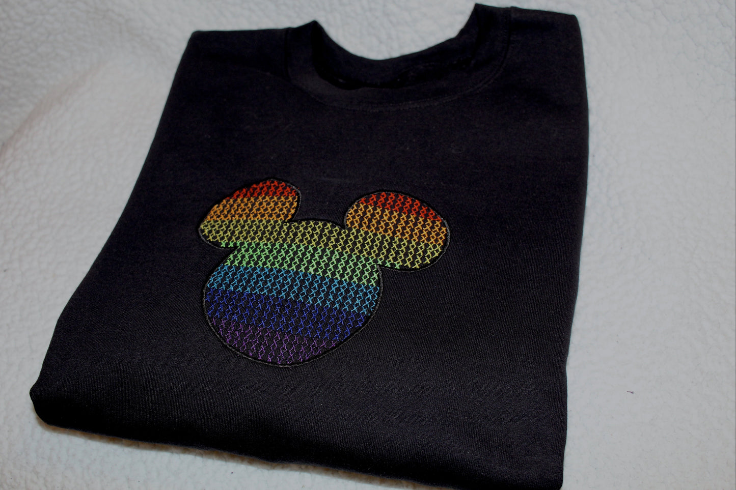 Magic Rainbow Embroidered Crewneck
