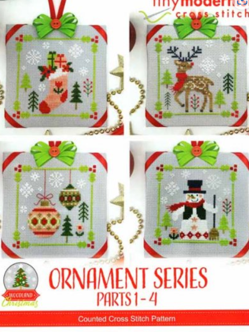 Woodland Christmas Ornament Series Part 1 - 4  by Tiny Modernist