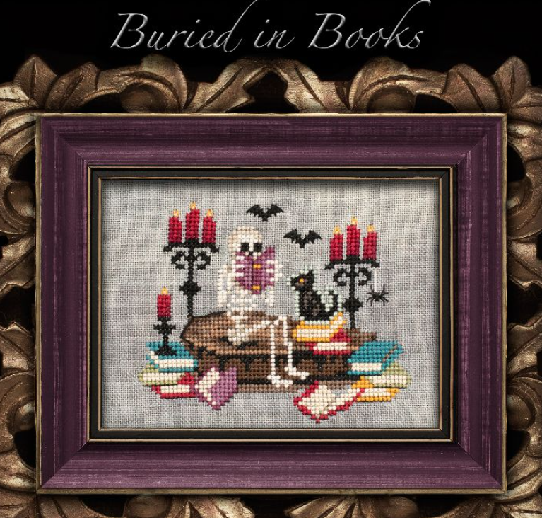 Buried in Books by Lola Crow Cross Stitch