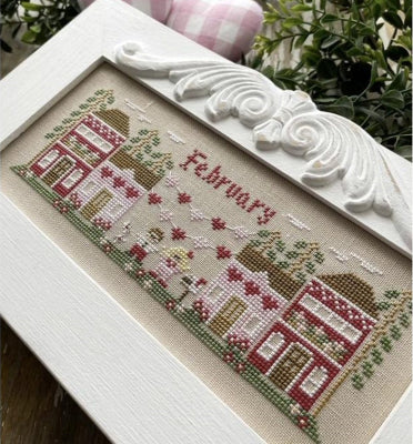 February Mini Village by Country Cottage Needleworks