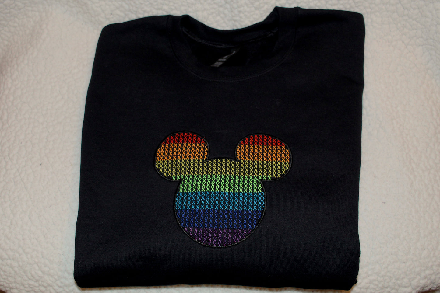 Magic Rainbow Embroidered Crewneck