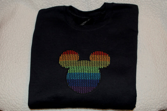 Magic Rainbow Embroidered Crewneck