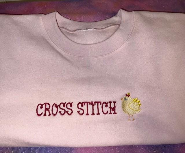 Cross Stitch Chick crewneck