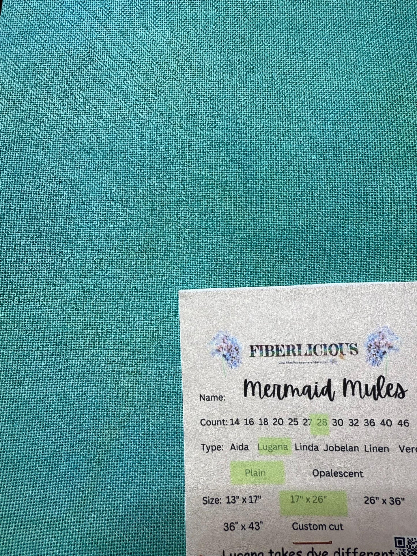 Mermaid Mules Lugana 28 Count