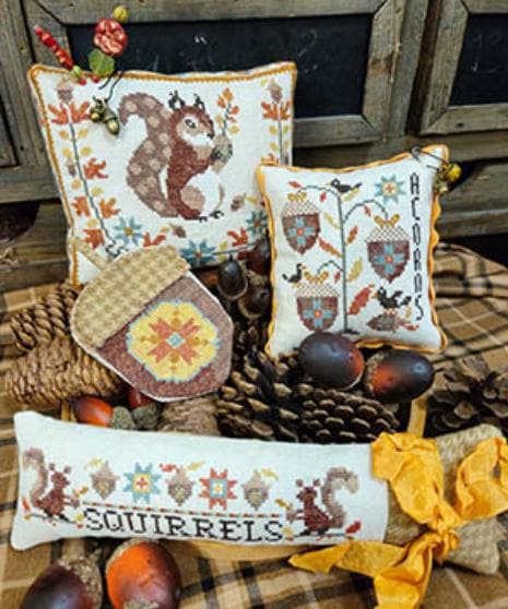 Acorn Thieves by Quaint Rose Needlearts